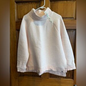 Pink Quilted Pullover Sweater